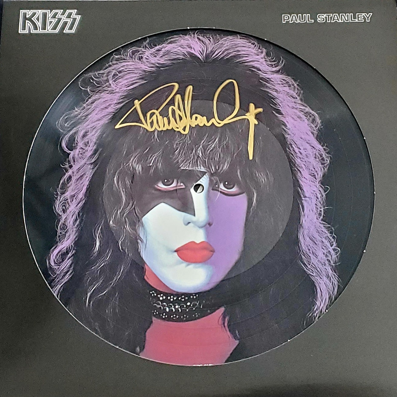 Paul Stanley 78 KISS Solo Picture Disc (2006 Russia Pressing) Signed in Gold