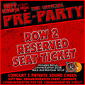 KISS KRUISE PRE PARTY ROW 2 RESERVED SEAT TICKET