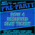 KISS KRUISE PRE PARTY ROW 4 RESERVED SEAT TICKET
