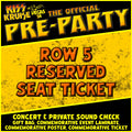 KISS KRUISE PRE PARTY ROW 5 RESERVED SEAT TICKET