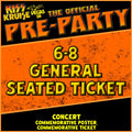 KISS KRUISE PRE PARTY ROWS 6-8 GENERAL SEATED TICKET