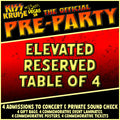 KISS KRUISE PRE PARTY ELEVATED RESERVED SEATED TABLE OF 4