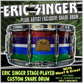 ERIC SINGER STAGE-PLAYED CUSTOM SNARE DRUM WITH M&G- LAS VEGAS NOV 13