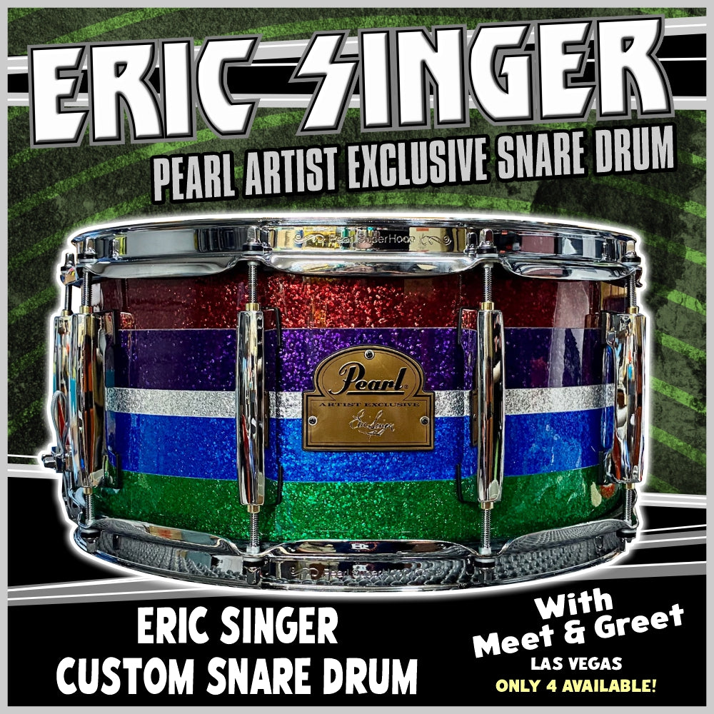 ERIC SINGER CUSTOM SNARE DRUM WITH M&G IN LAS VEGAS